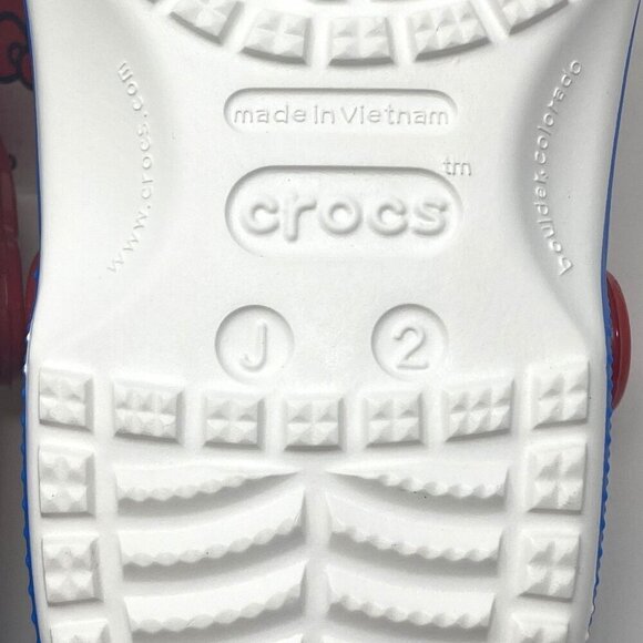 Crocs Kids' Hello Kitty Classic Clog White Red Bow Big Kid Various Sizes J1/ J2 - Picture 9 of 10